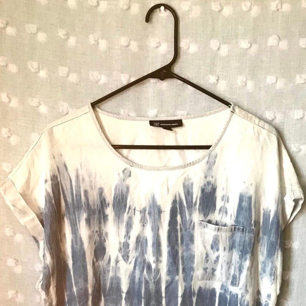 Blue and White Tie Dyed Dress NWT